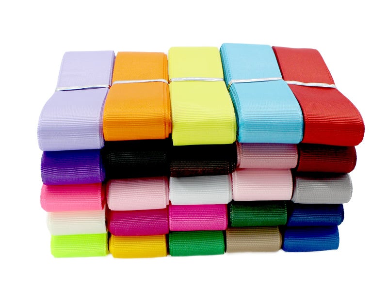 Jesep 100 Yards 1" Soild Grosgrain Ribbon Boutique Gift Wrapping Package Ribbon, DIY Crafts Bow Hair Headband Accessories Assorted Ribbon (1" 2.5cm) - Image 2